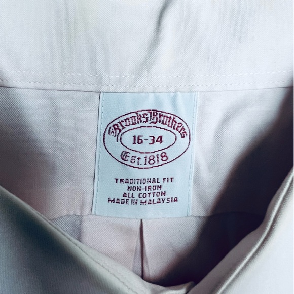 Brooks Brothers Light Pink Dress Shirt 16-34 - Picture 3 of 3